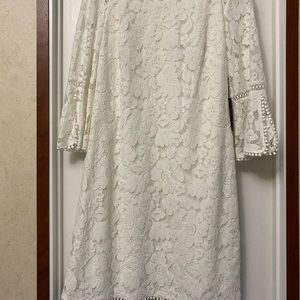 NWT Vince Camuto White Lace Dress size 10